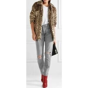 GRLFRND Karolina Lead Gray High Rise Busted‎ Knee Ankle Slim Jeans Women's 28